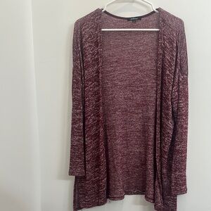 Ambiance Red Open-Front Cardigan Sweater